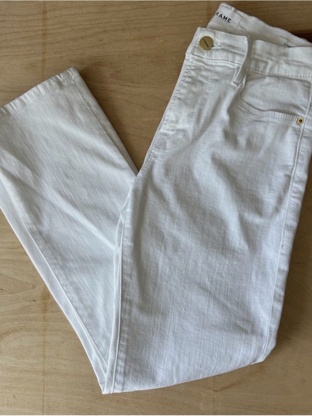 Frame Denim Slim Straight White Mens Jeans